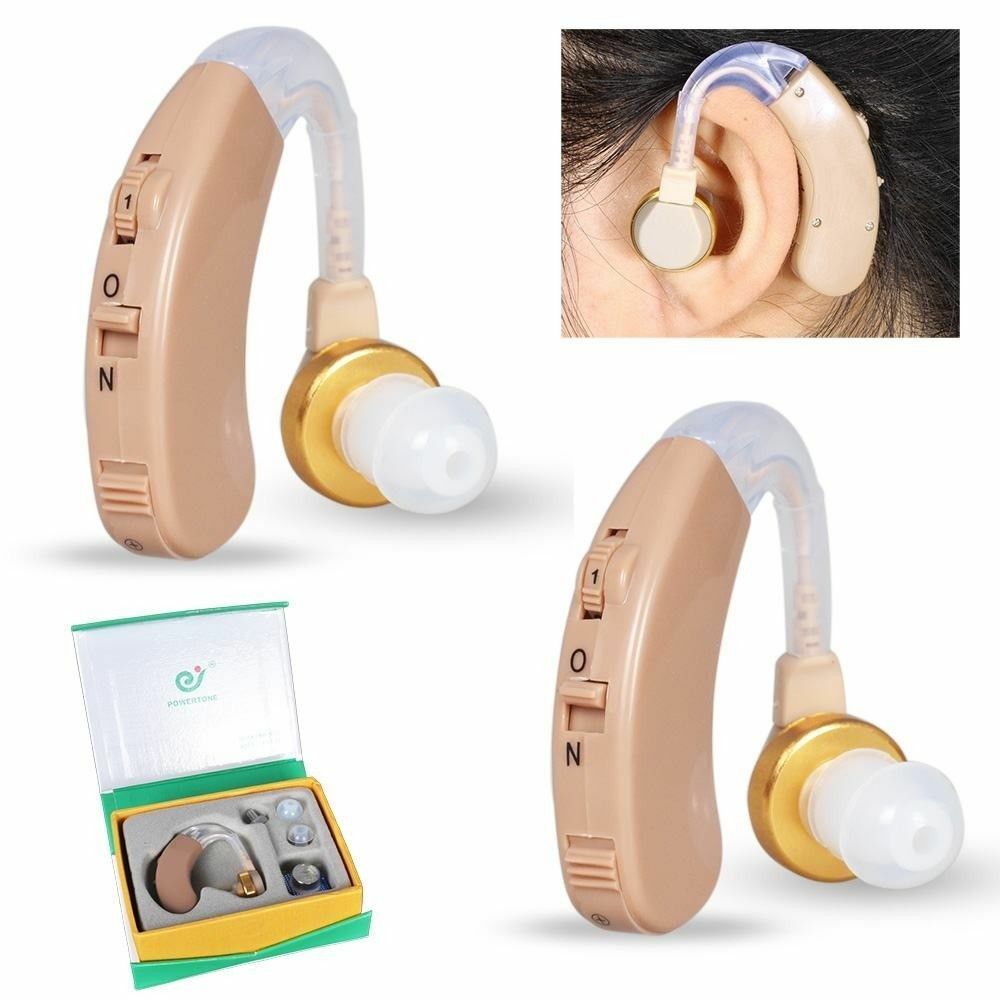 A Pair of Digital Hearing Aid Aids Kit Behind the Ear BTE ...