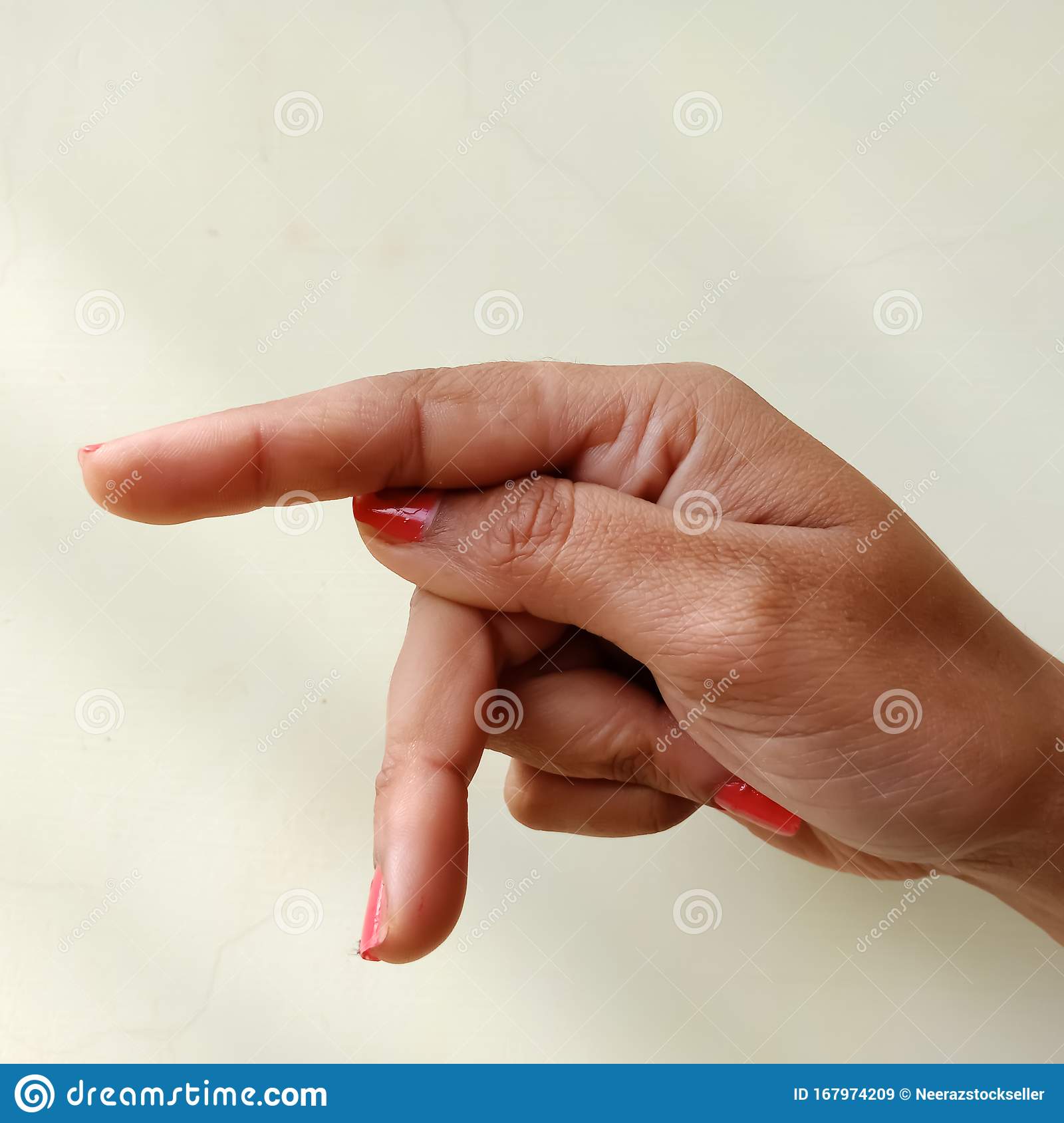 American Sign Language Alphabet Letter P Displayed With ...
