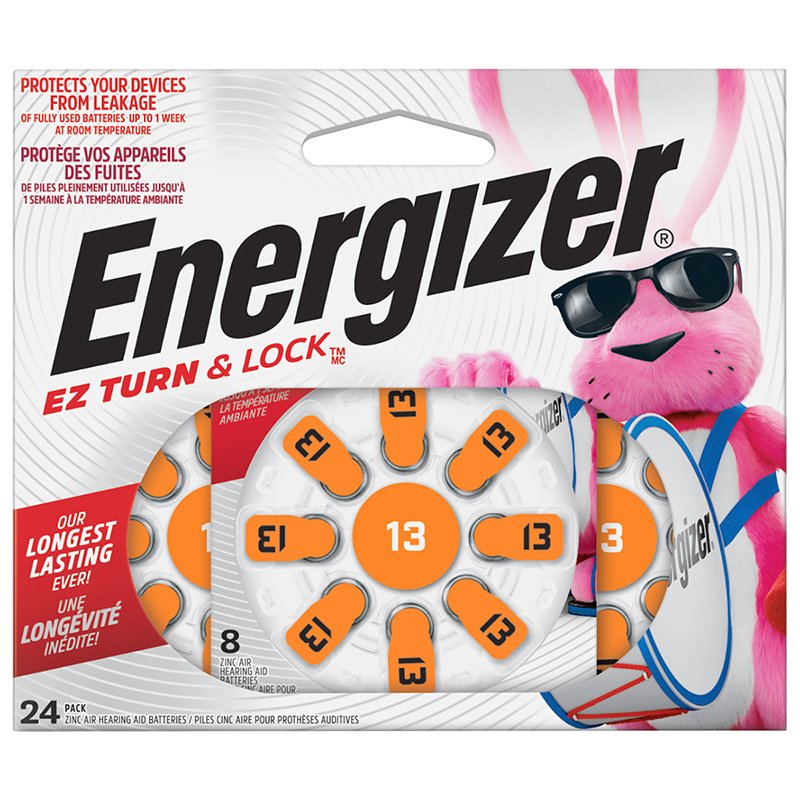 Energizer EZ Turn &  Lock Size 13 Hearing Aid Batteries ...