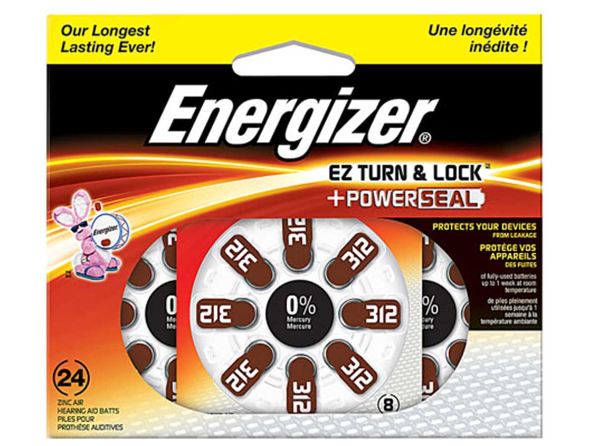 Energizer Size 312 Hearing Aid Batteries