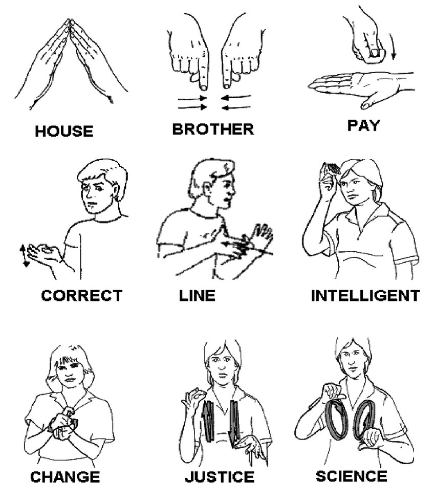 Examples of Signs Used in the LSCh (Chilean Sign Language ...