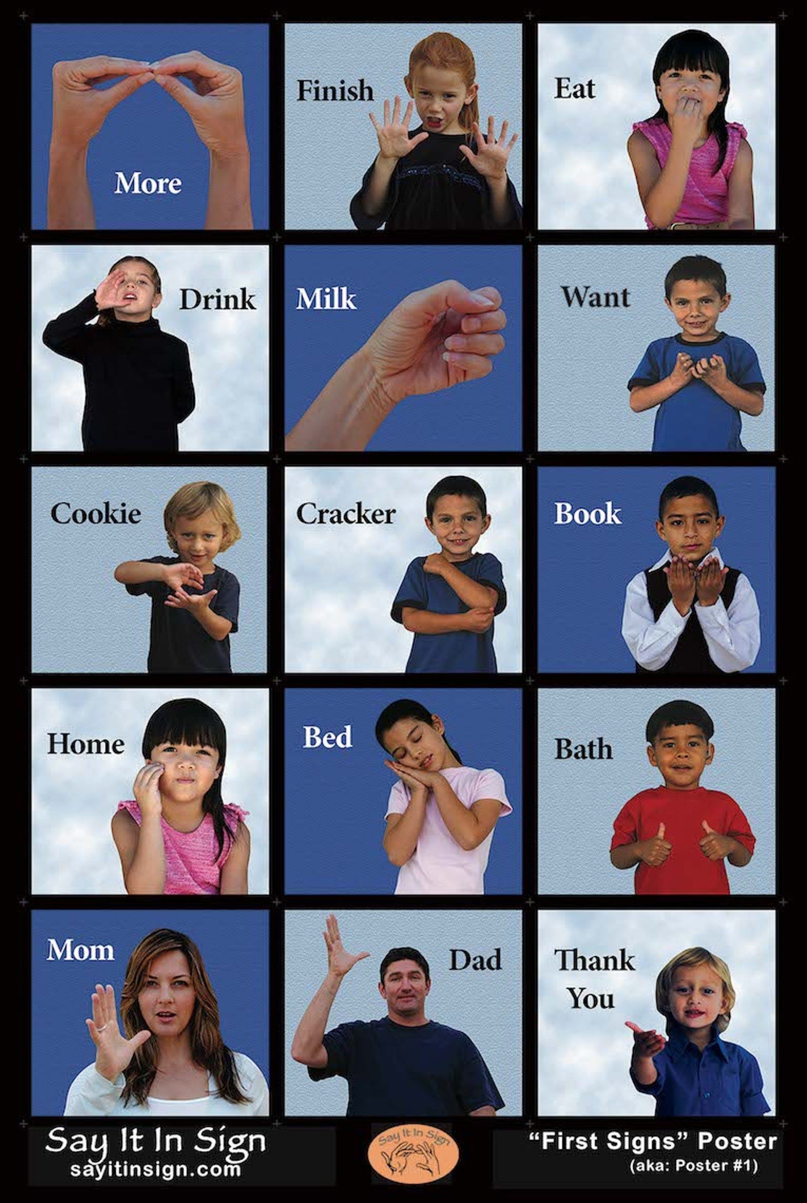 First Signs ASL Lenticular Poster ASL Poster Sign
