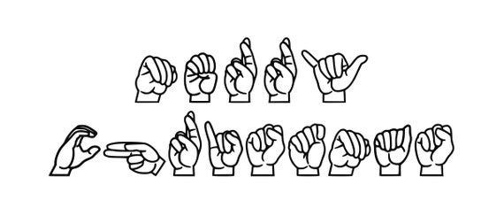 Merry Christmas In American Sign Language SVG