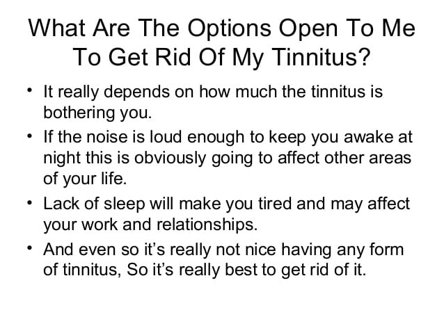 Tinnitus at night only why and what to do about it