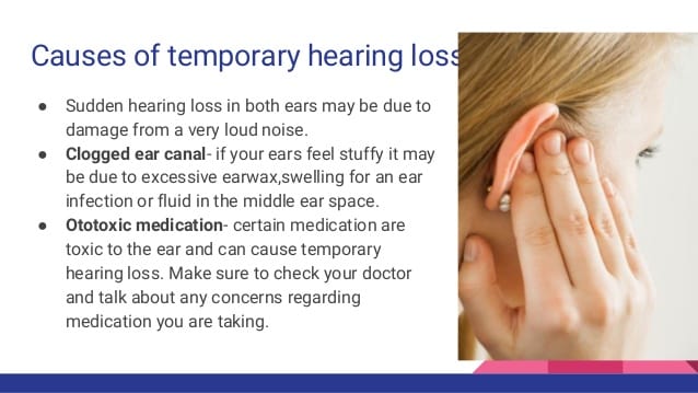 Treatment for temporary hearing loss possible or not