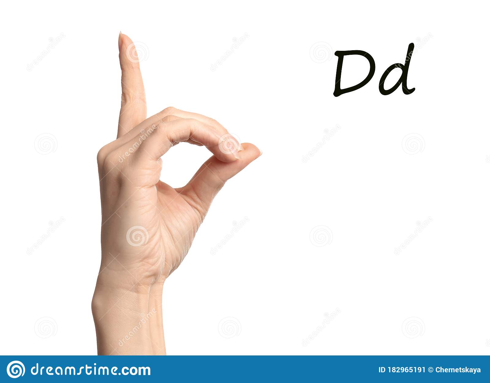 Woman Showing Letter D On Background, Closeup. Sign ...